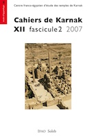 Cahiers de Karnak, XII, fasicule 2, 2007